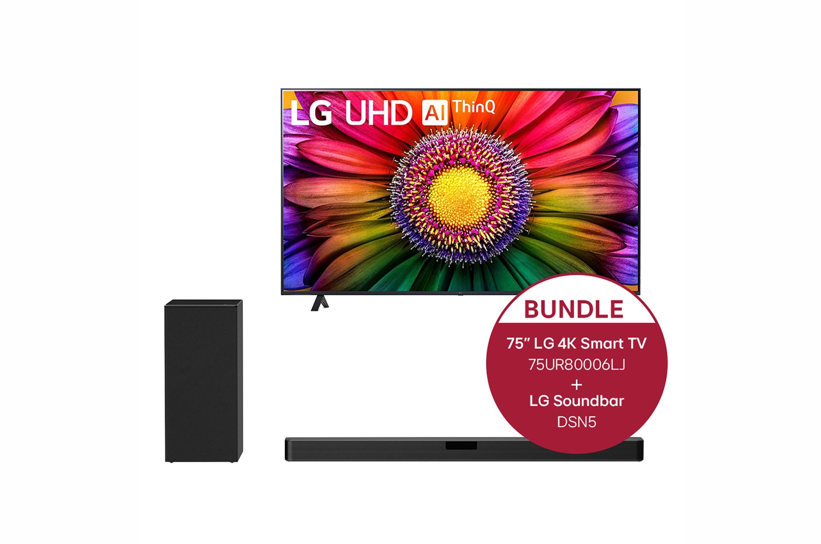 LG UR80 75 Zoll 4K Smart UHD TV: Brillantes Bild, AI-Prozessor, Gaming-Ready