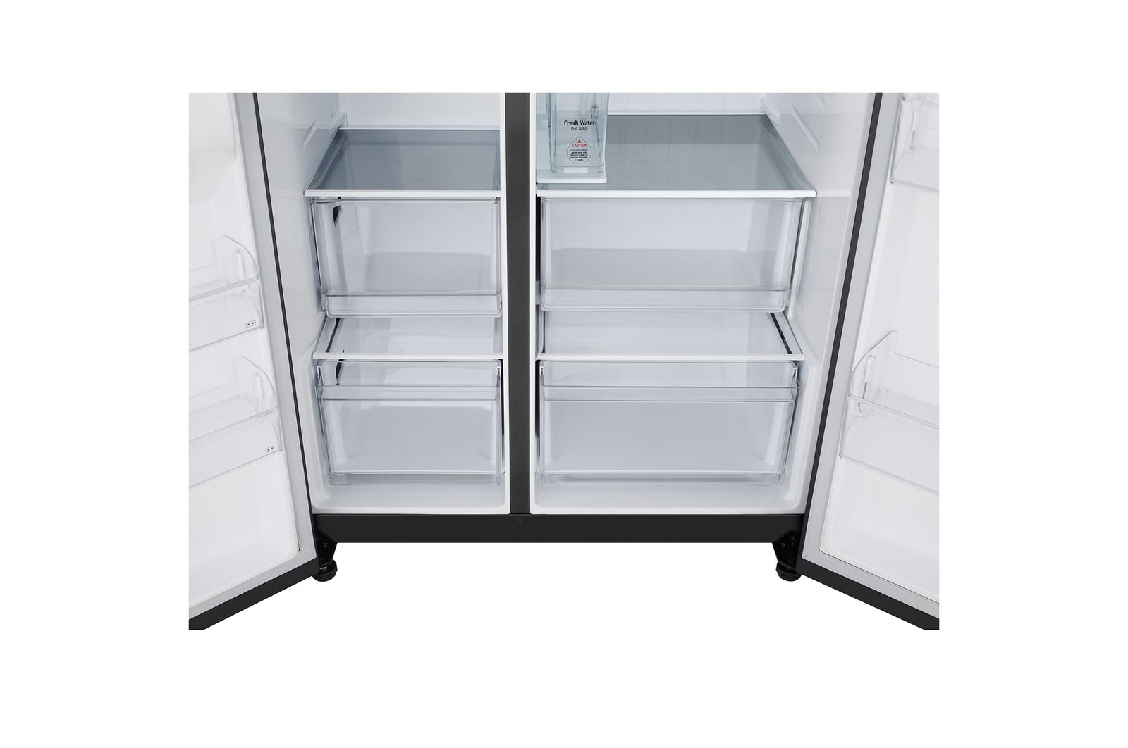 LG GSLC41EPPE Side-by-Side Kühlschrank Schwarz – 641L, Eis-/Wasser-Spender