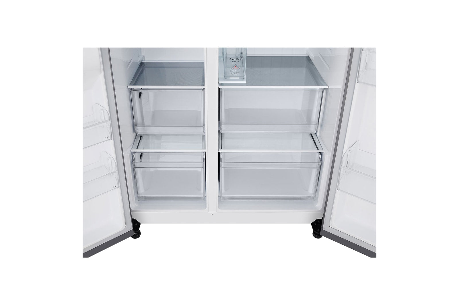 LG GSLC41PYPE Side-by-Side Kühlschrank: 641L, Eis-, Crushed Ice- & Wasserspender