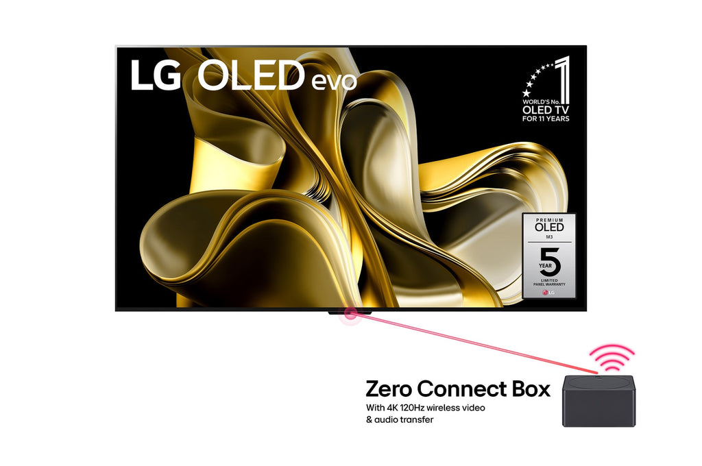 LG OLED evo M3 77 Zoll Kabelloser 4K Smart TV Zero Connect