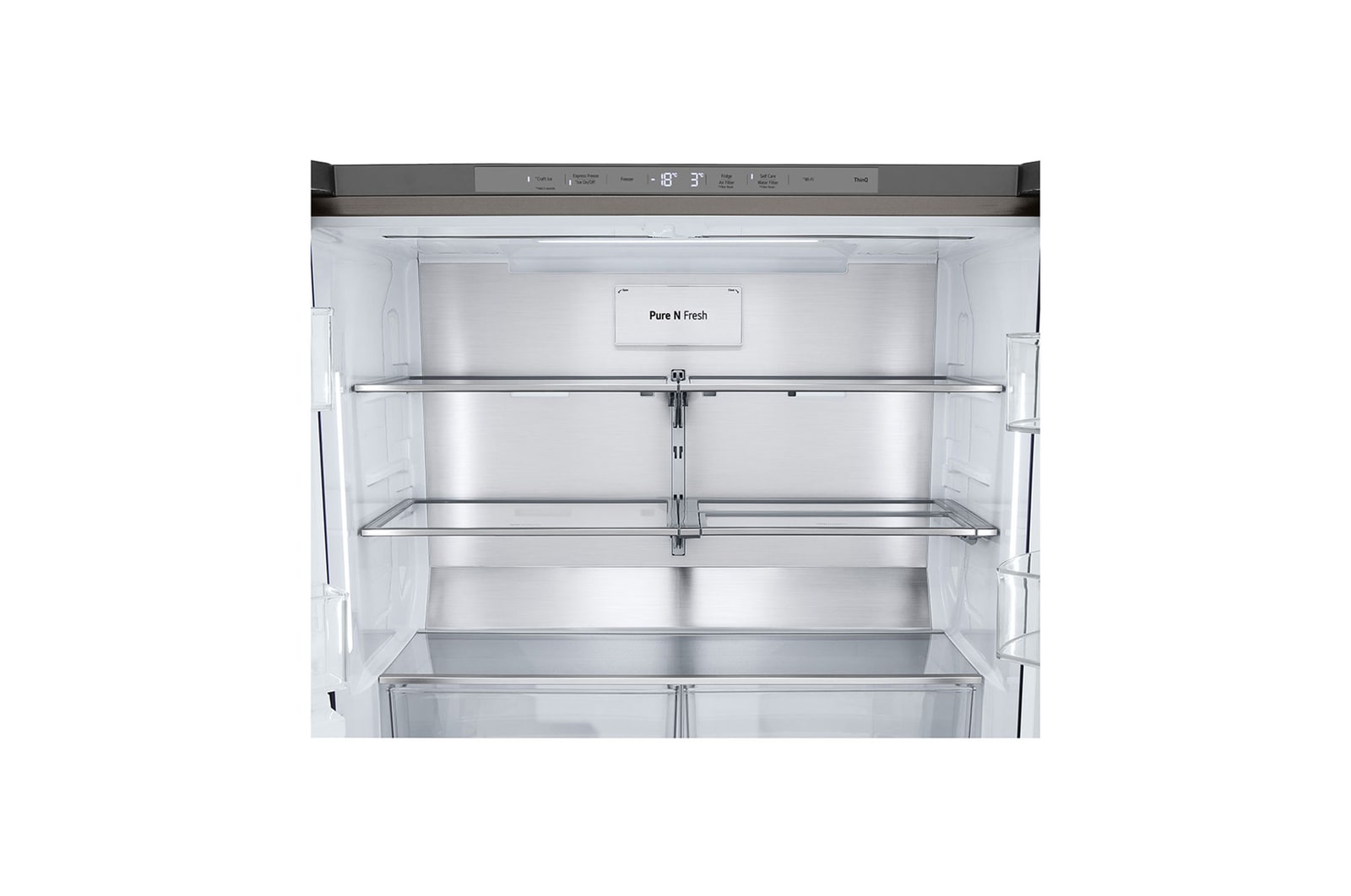 LG InstaView® Multi-Door Kühlschrank 638L – Craft Ice, UVnano, ThinQ – Matt Schwarz