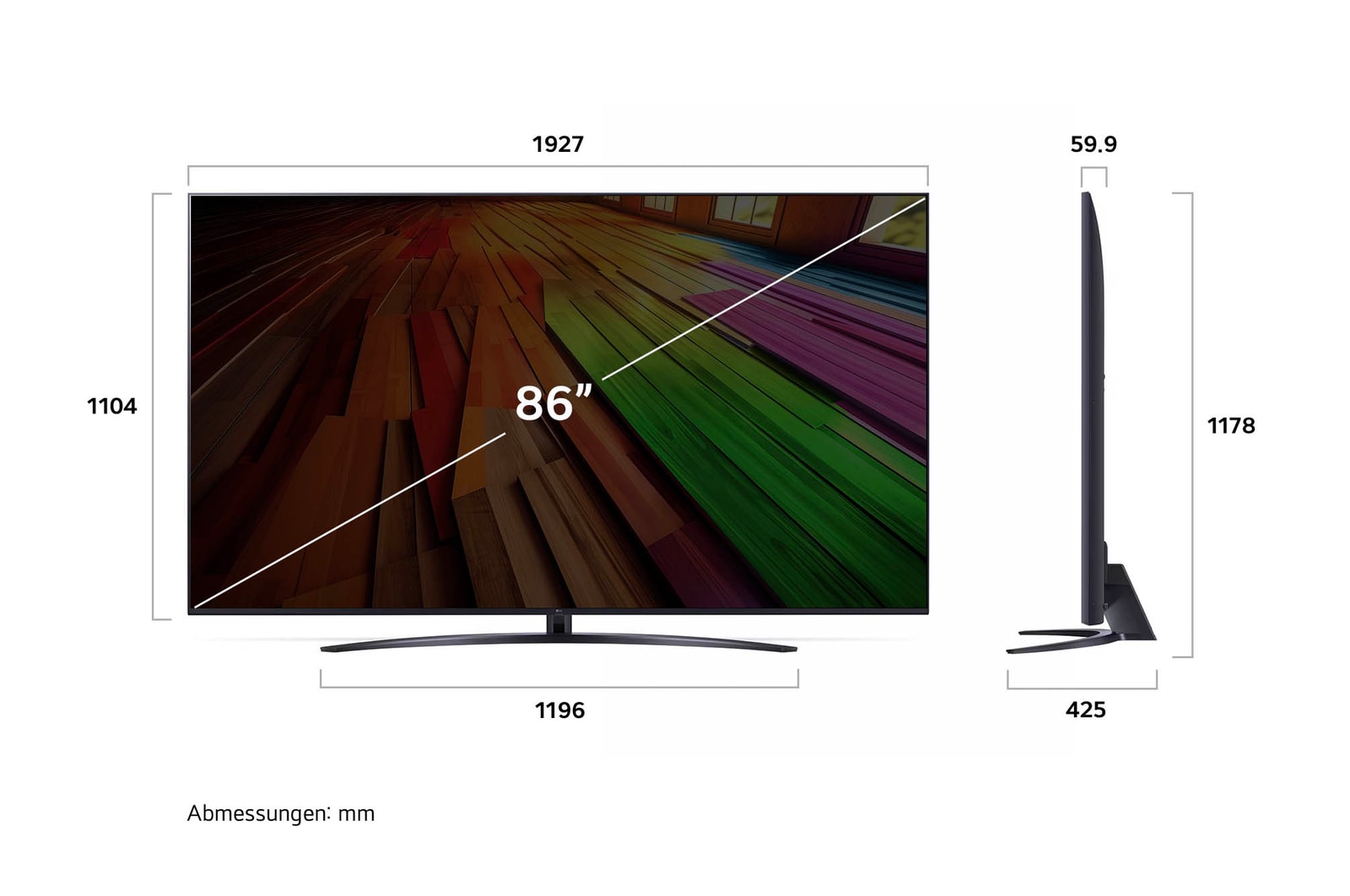 LG 86UT81006LA 86 Zoll 4K UHD AI Smart TV mit webOS 24