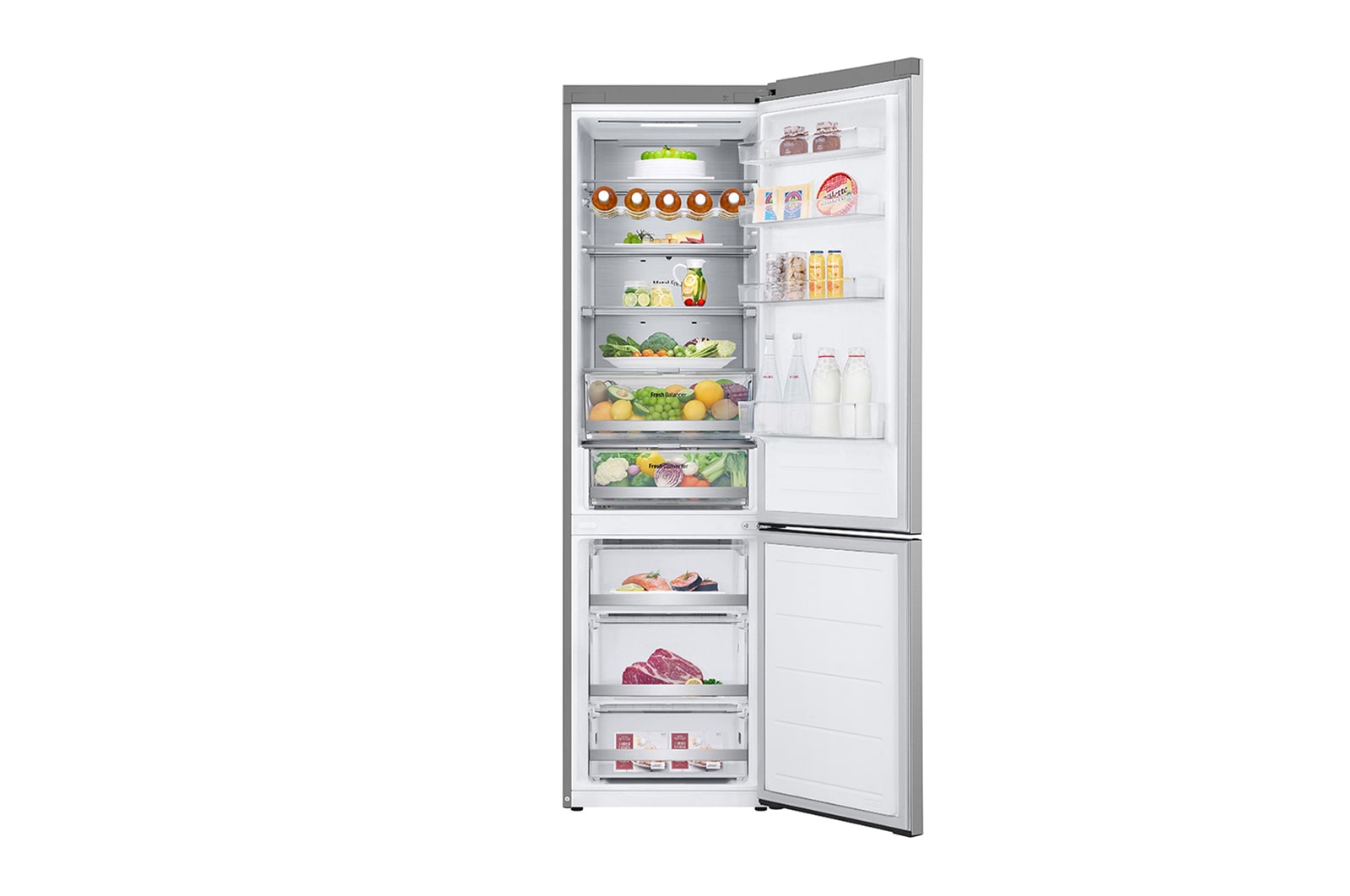 LG Kühl-Gefrierkombination 387L, Smart Inverter Compressor, Total No Frost, Premium Design