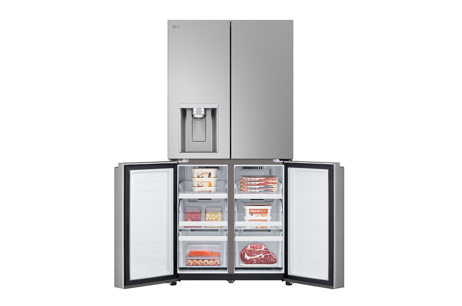 LG SLIM Multi-Door Kühlschrank 506L, Eis- & Wasserspender, Smart Inverter Kompressor