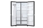 Lade das Bild in den Galerie-Viewer, LG GSLC41EPPE Side-by-Side Kühlschrank Schwarz – 641L, Eis-/Wasser-Spender
