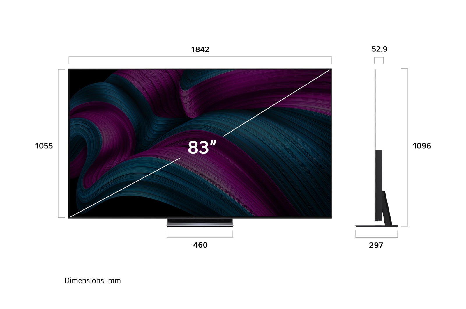 83 Zoll LG OLED evo AI C5 4K Smart Fernseher