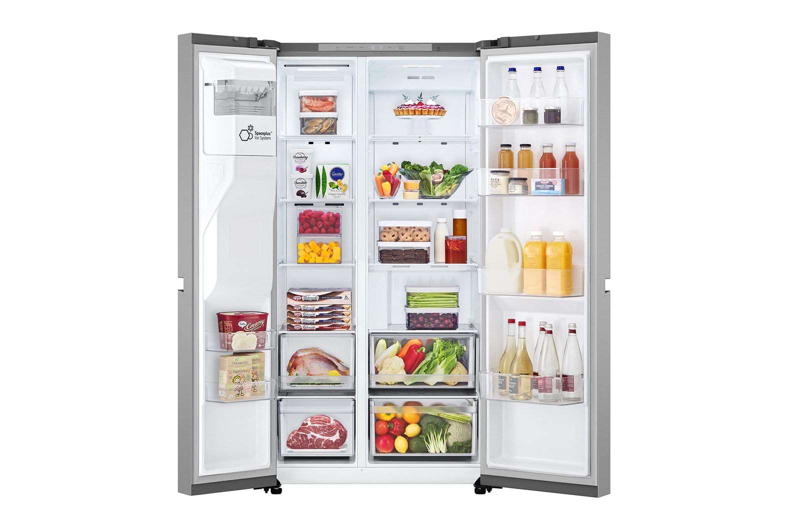 LG GSLC40PYPE Side-by-Side Kühlschrank: 638L Kapazität, Eis- & Wasserspender, Smart Inverter Kompressor