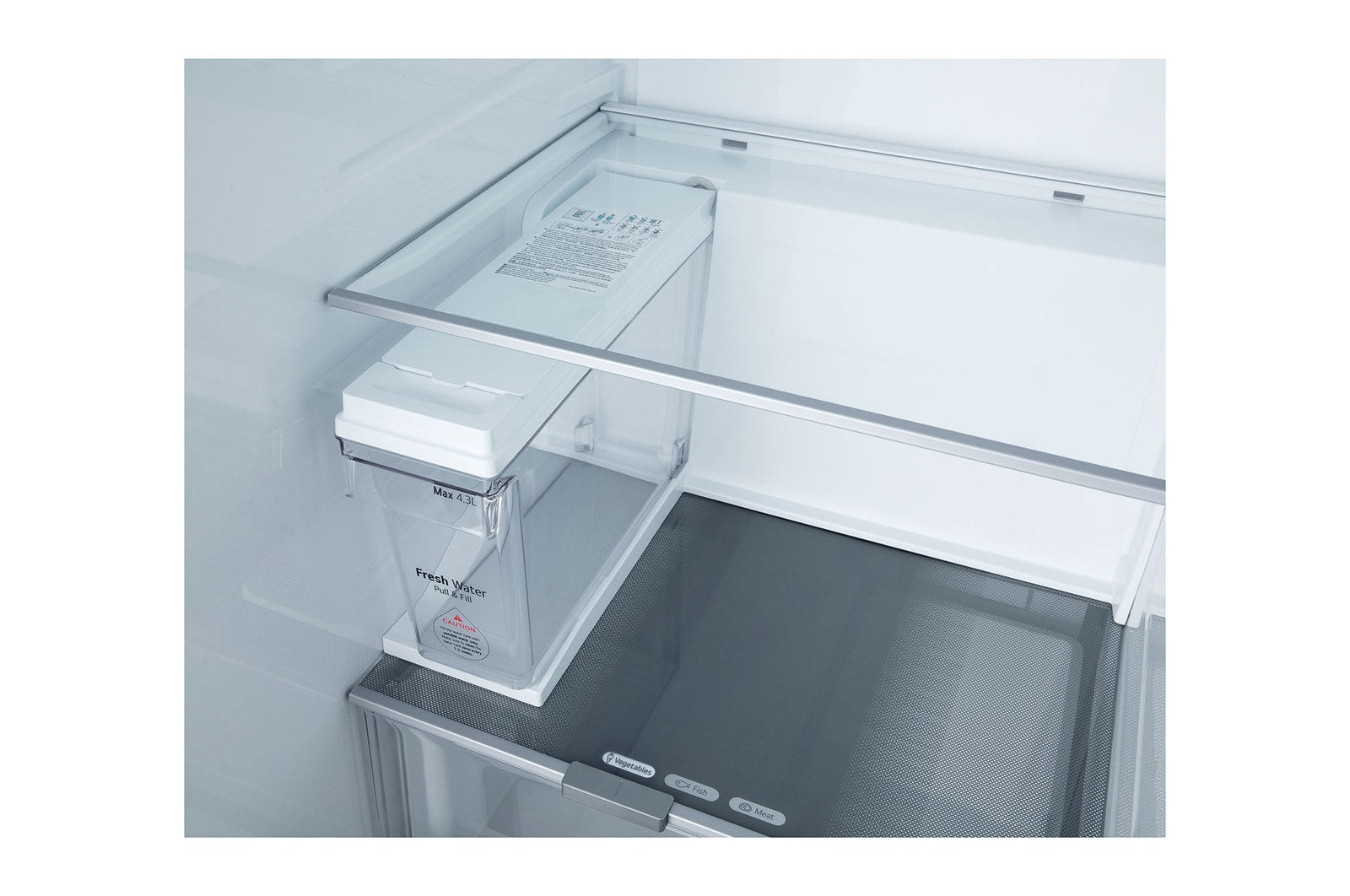 LG Side-by-Side Kühlschrank Prime Silver: 625L, Eis-, Crushed Ice- & Wasserspender