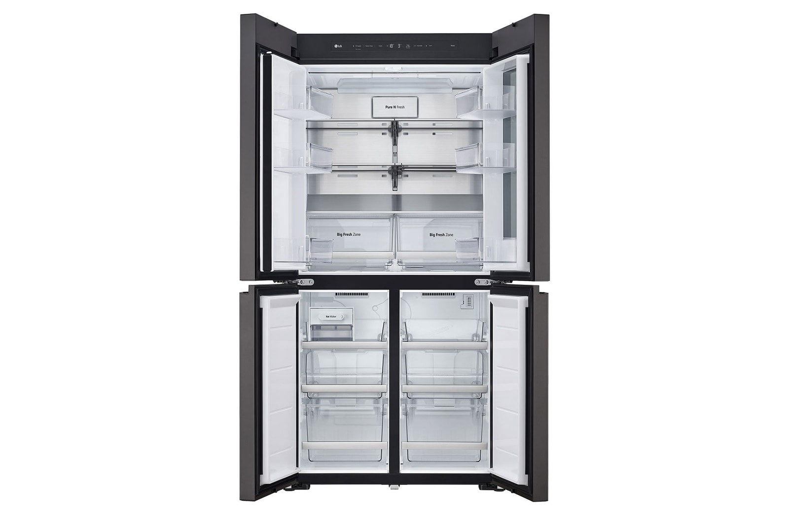 LG MoodUP InstaView Multi-Door Kühlschrank: Farbwechsel, Lautsprecher, No Frost, Smart