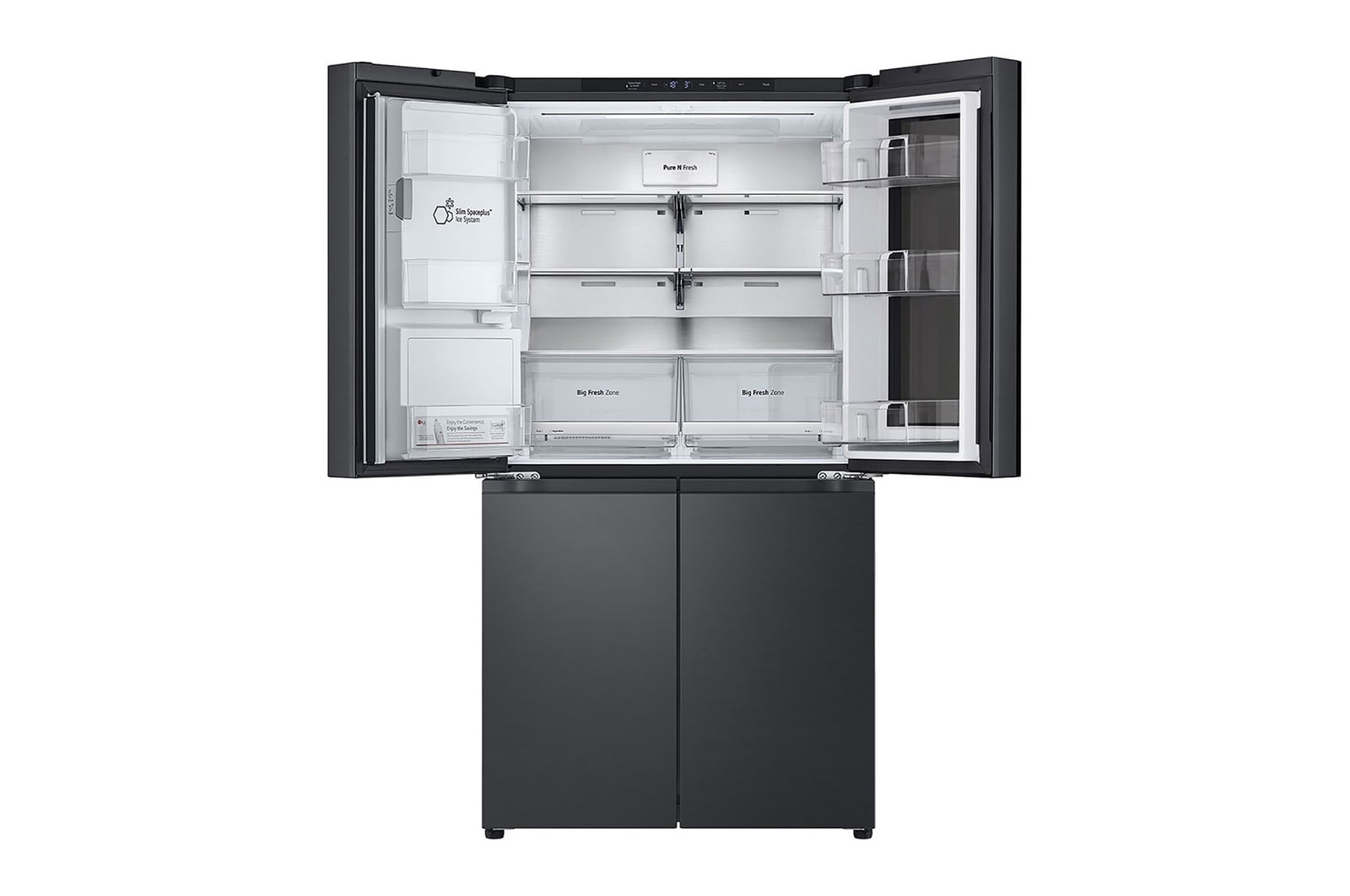 LG Multi-Door InstaView® Kühlschrank 638L, Eis-, Wasser- & Crushed-Ice-Spender