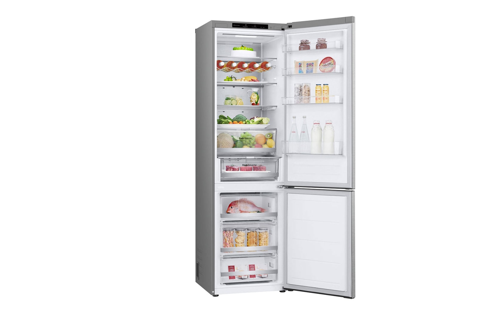 LG Kühl-Gefrierkombination 387L, EEK B, Inverter Linear Kompressor, Total No Frost