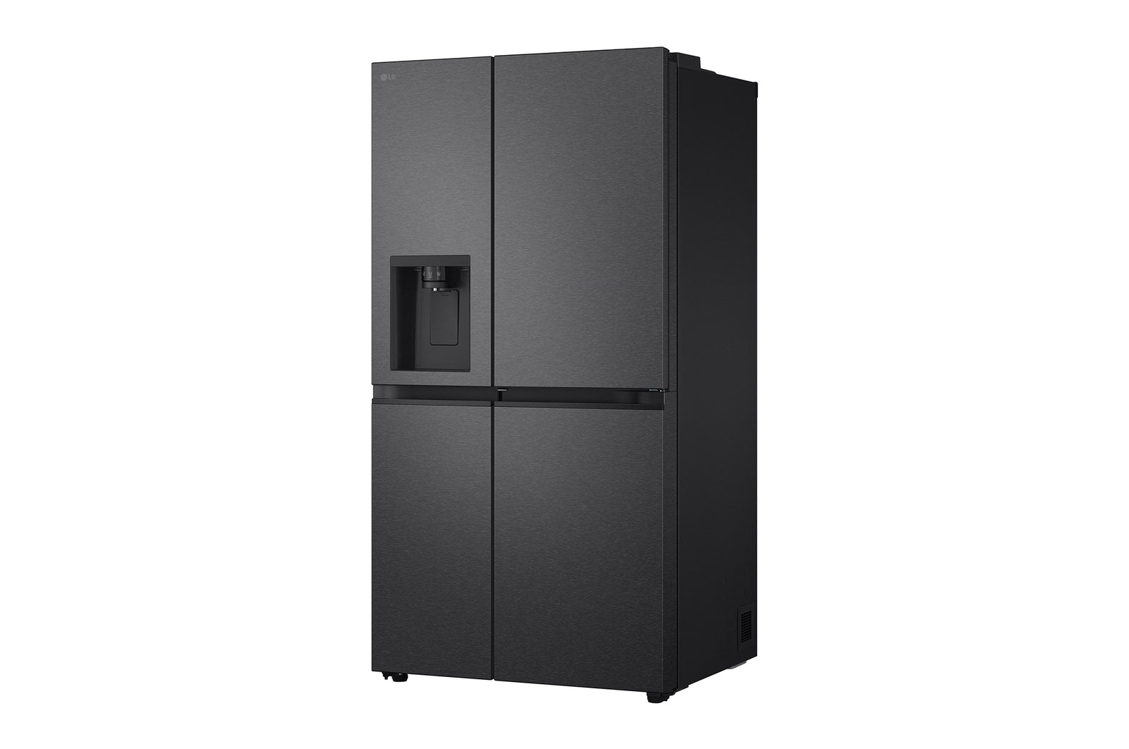 LG Side-by-Side Kühlschrank: 638L, Eis-, Crushed Ice- & Wasserspender, Mattschwarz