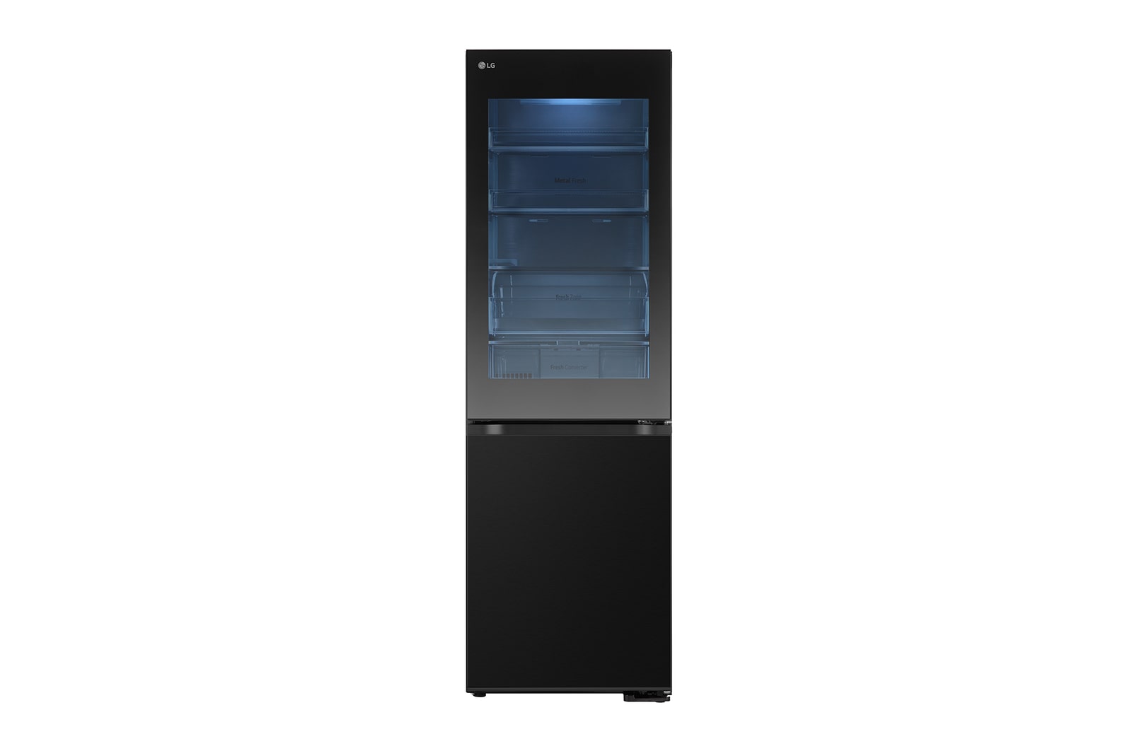 LG InstaView Kühl-Gefrierkombination: 349L, 186cm hoch, Smart Inverter Kompressor, No Frost
