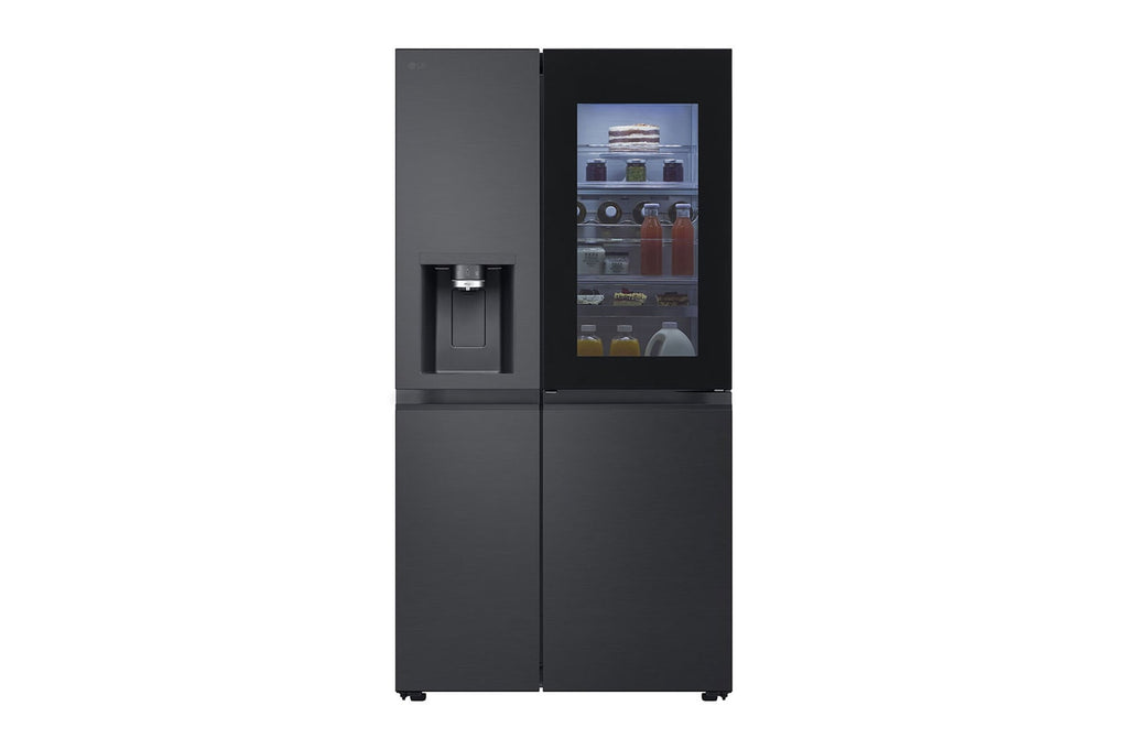 LG InstaView Side-by-Side Kühlschrank: 628L, Eis-, Wasser-Spender, Smart Inverter Kompressor