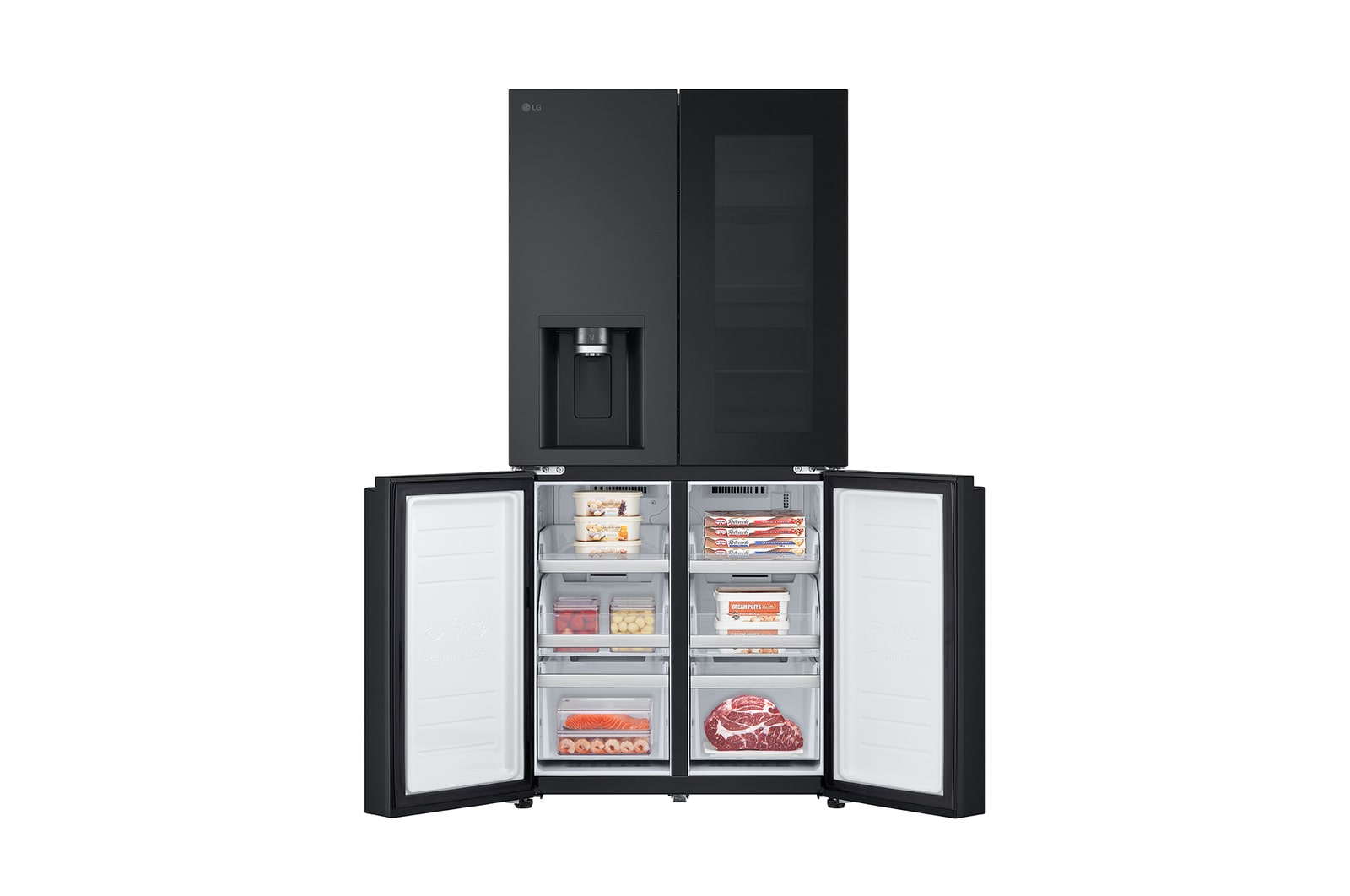 LG Slim Multi-Door Kühlschrank InstaView Eiswürfelspender, 508L Kapazität, UVnano, No Frost Technologie