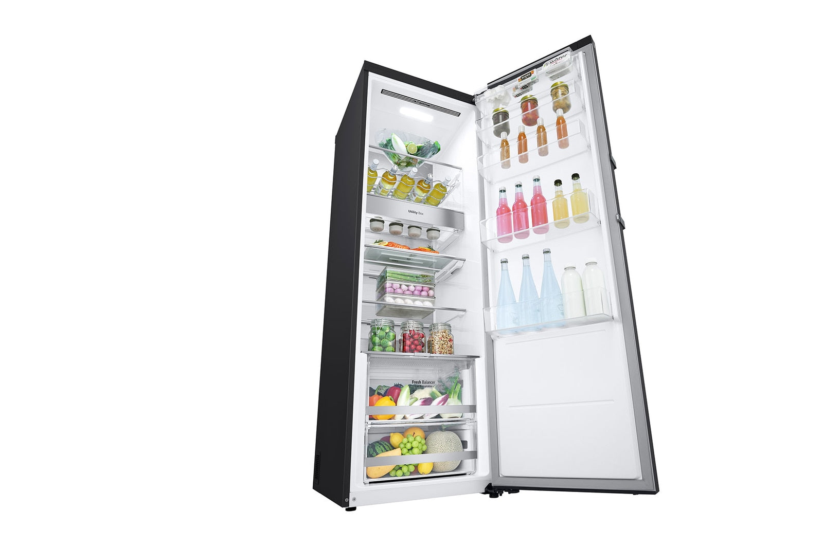 LG Freistehender Kühlschrank Schwarz: Effizient, Geräumig, Leise mit Inverter Linear Compressor