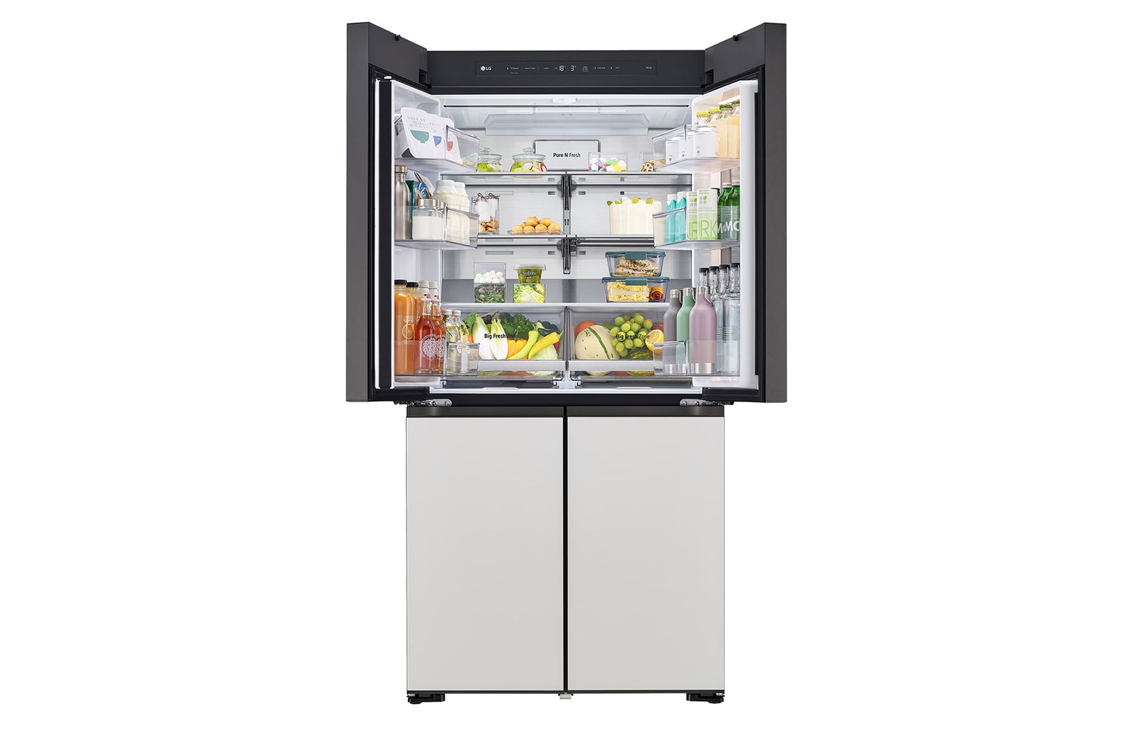LG MoodUP InstaView Multi-Door Kühlschrank: Farbwechsel, Lautsprecher, No Frost, Smart