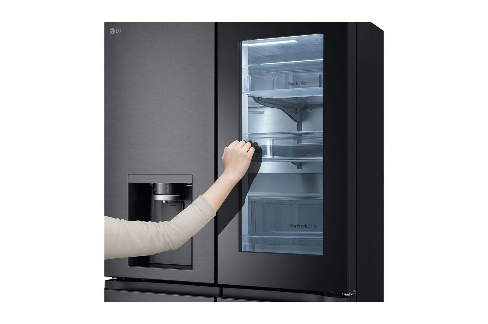 LG InstaView® Multi-Door Kühlschrank, 637L, Festwasseranschluss, Smart-Technologien