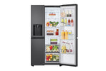 Lade das Bild in den Galerie-Viewer, LG Side-by-Side Kühlschrank: 638L, Eis-, Crushed Ice- &amp; Wasserspender, Mattschwarz
