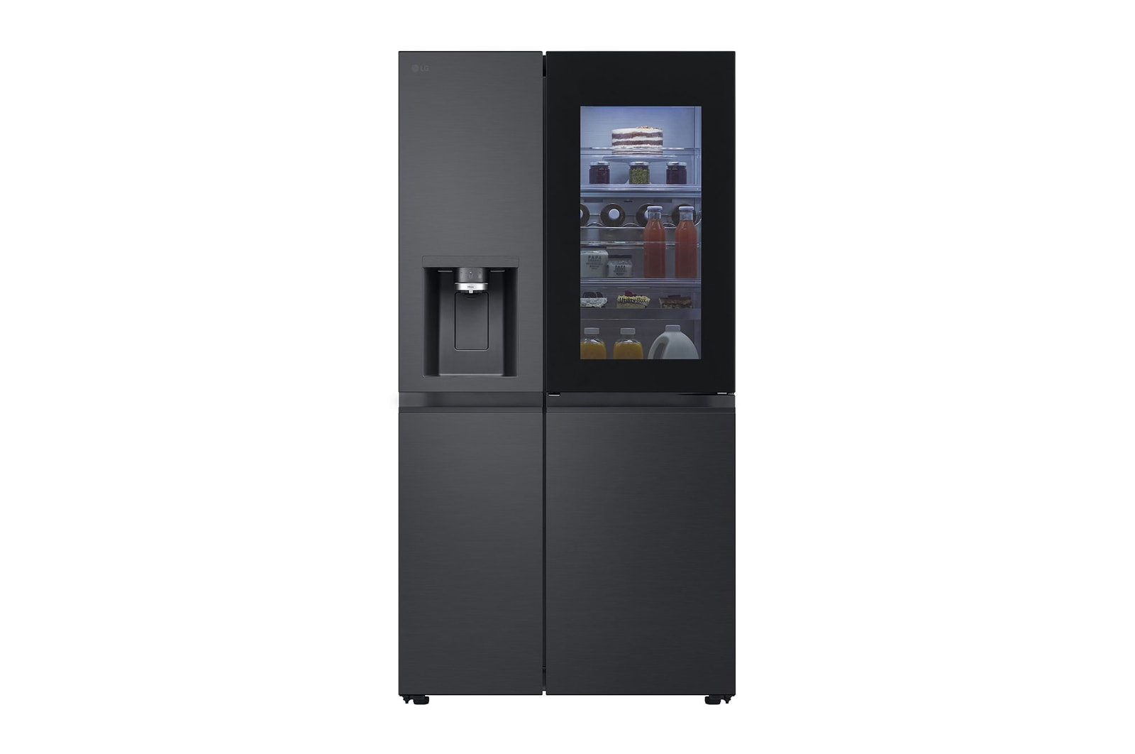 LG InstaView Side-by-Side Kühlschrank: 628L, 179cm, Eis & Wasserspender, Smart