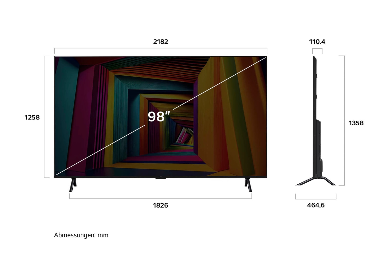 LG 98 Zoll 4K UHD Smart TV UT91 mit HDR10 Pro & α8 AI-Prozessor