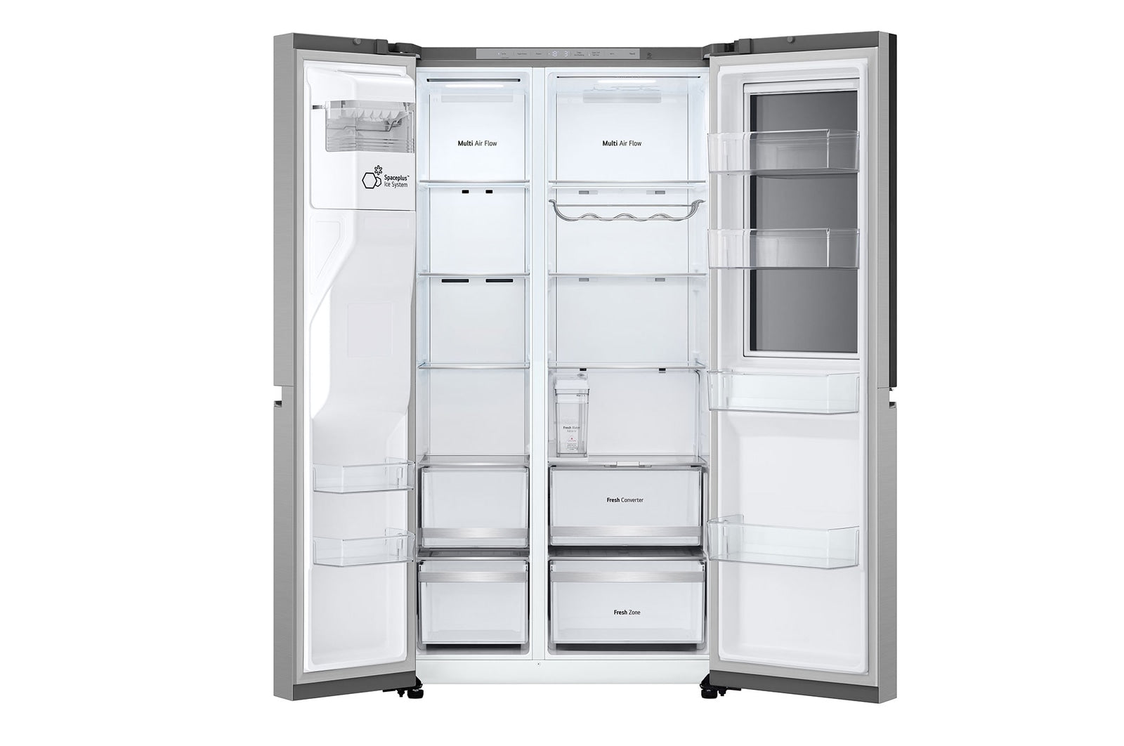 LG InstaView Side-by-Side Kühlschrank mit Eisspender, 628L, Smart Inverter Kompressor