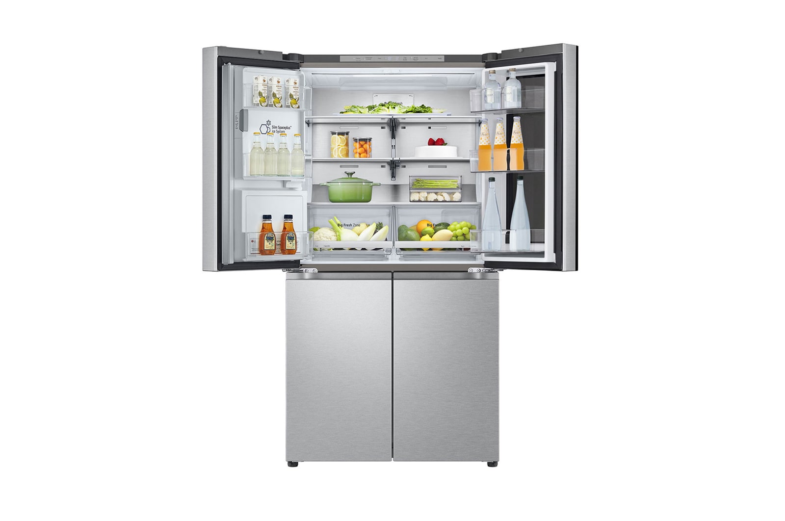 LG InstaView® Multi-Door Kühlschrank 638L – Craft Ice, UVnano, ThinQ – Matt Schwarz