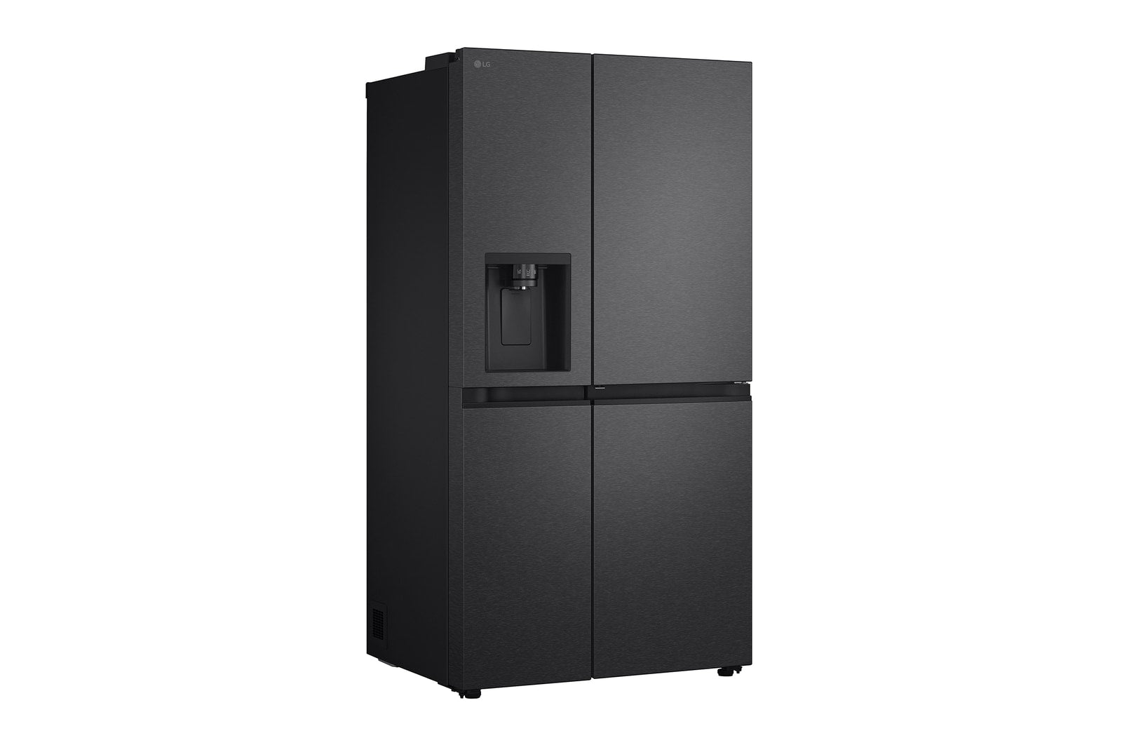 LG Side-by-Side Kühlschrank: 638L, Eis-, Crushed Ice- & Wasserspender, Mattschwarz