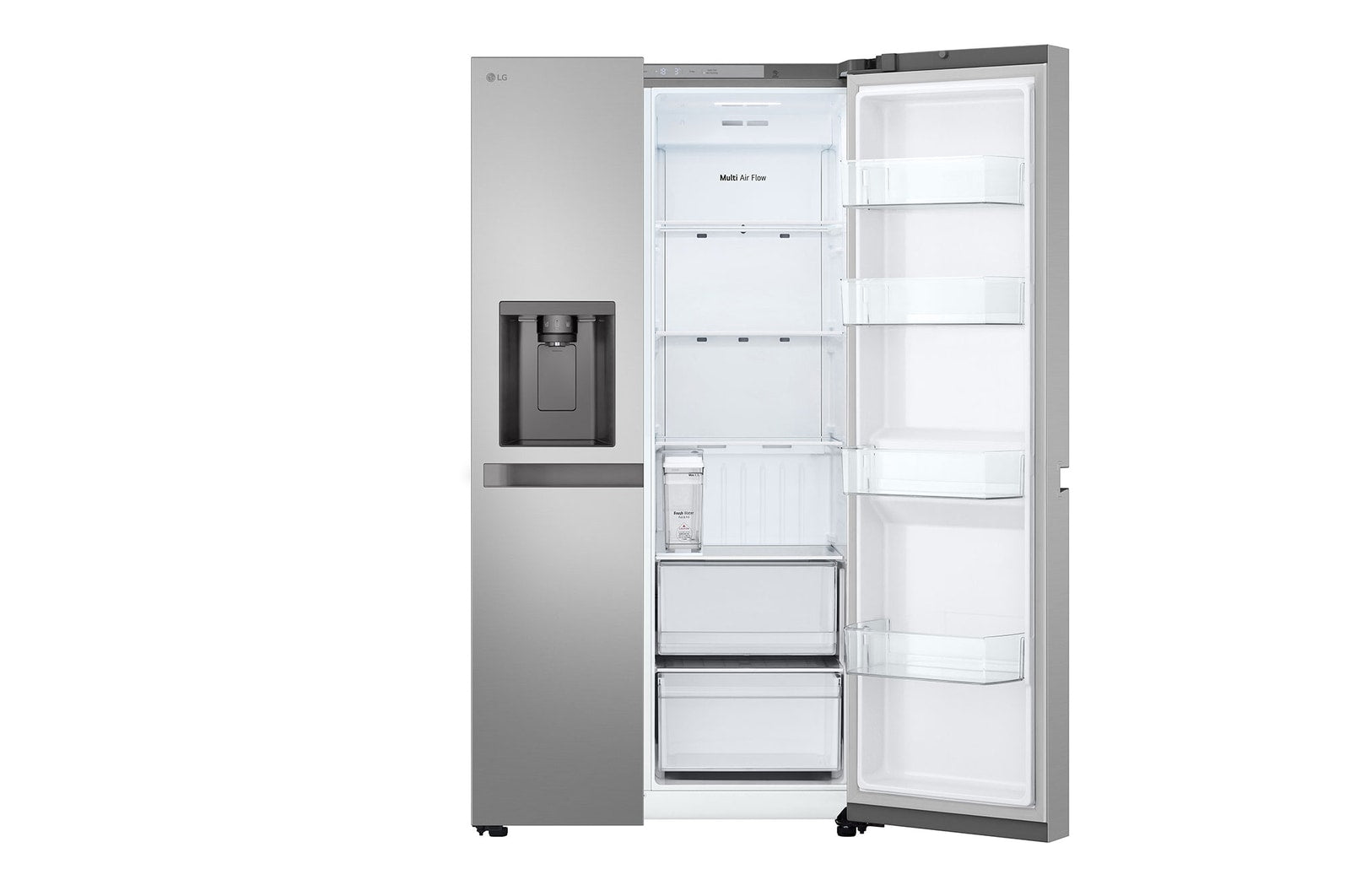 LG GSLC41PYPE Side-by-Side Kühlschrank: 641L, Eis-, Crushed Ice- & Wasserspender