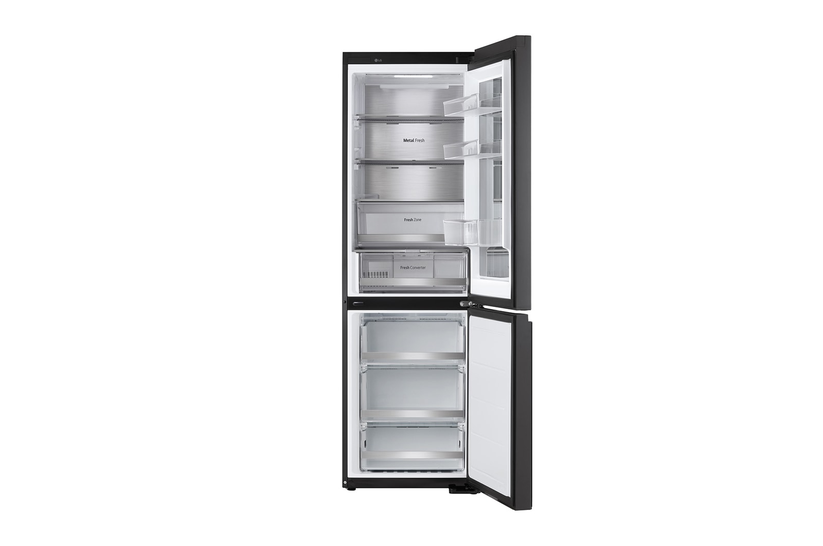 LG InstaView Kühl-Gefrierkombination: 349L, 186cm hoch, Smart Inverter Kompressor, No Frost