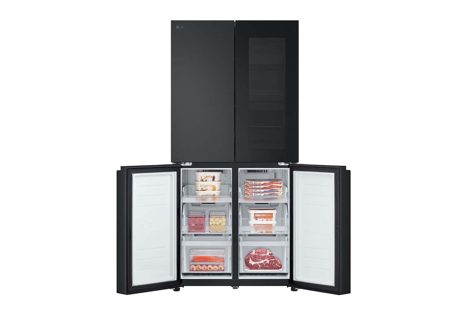 LG Slim Fit Multi-Door Kühlschrank InstaView Total No Frost Inverter Linear Kompressor