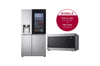 LG Side-by-Side Kühlschrank InstaView Door-in-Door® & Solo-Mikrowelle Komplett-Set