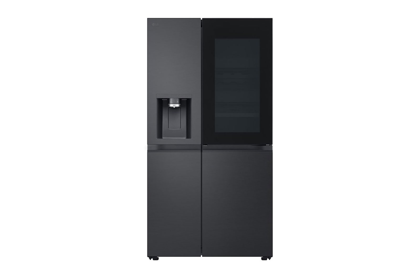 LG InstaView Side-by-Side Kühlschrank: 628L, Eis-, Wasser-Spender, Smart Inverter Kompressor