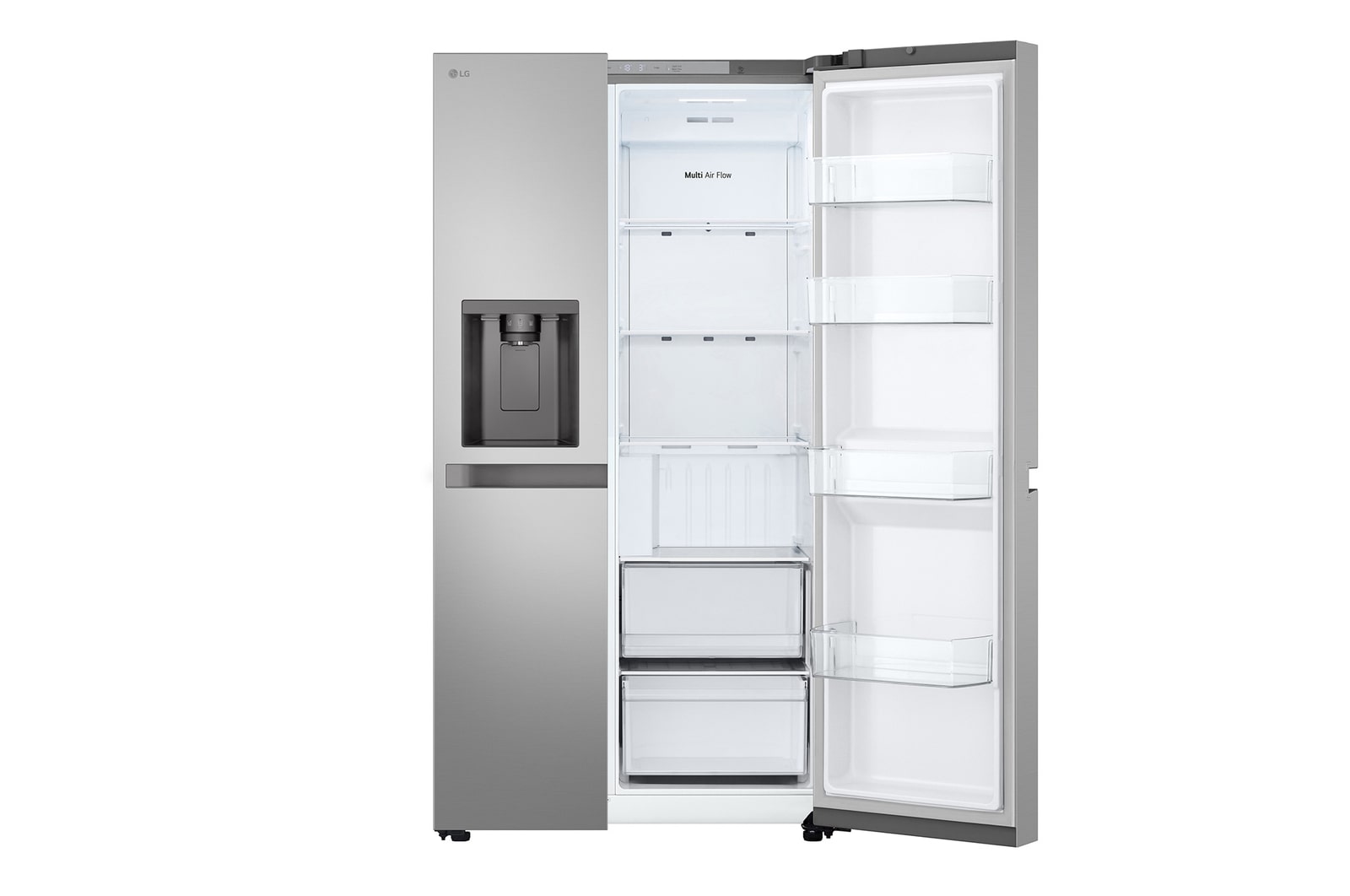 LG GSLC40PYPE Side-by-Side Kühlschrank: 638L Kapazität, Eis- & Wasserspender, Smart Inverter Kompressor