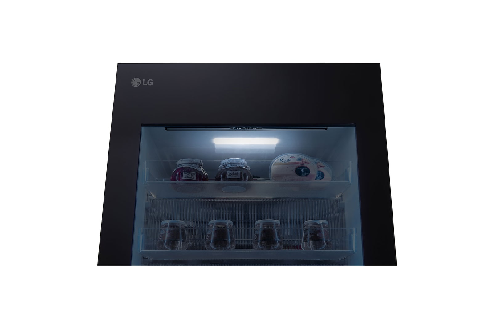 LG InstaView Kühl-Gefrierkombination: 349L, 186cm hoch, Smart Inverter Kompressor, No Frost