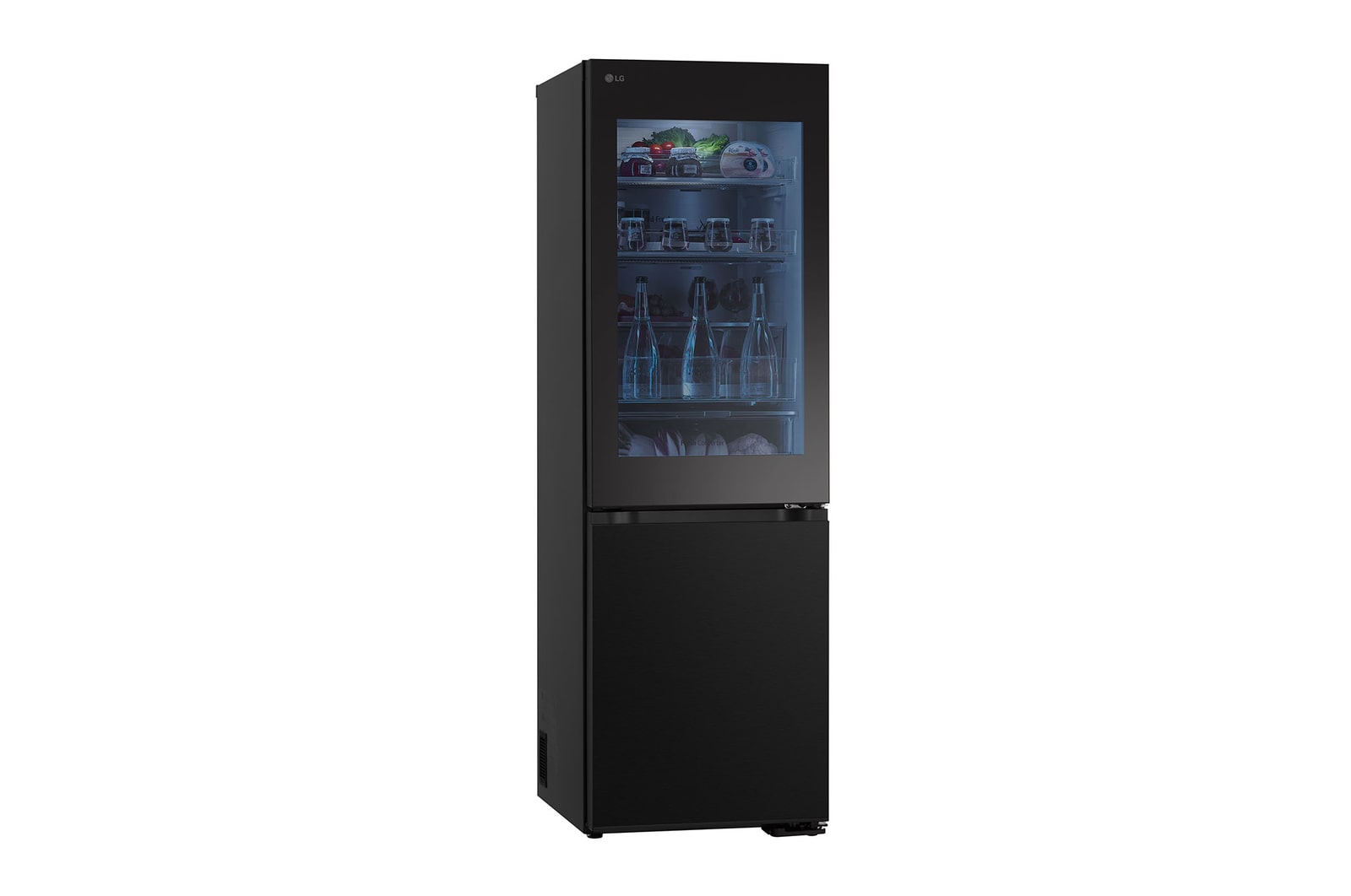 LG InstaView Kühl-Gefrierkombination: 349L, 186cm hoch, Smart Inverter Kompressor, No Frost