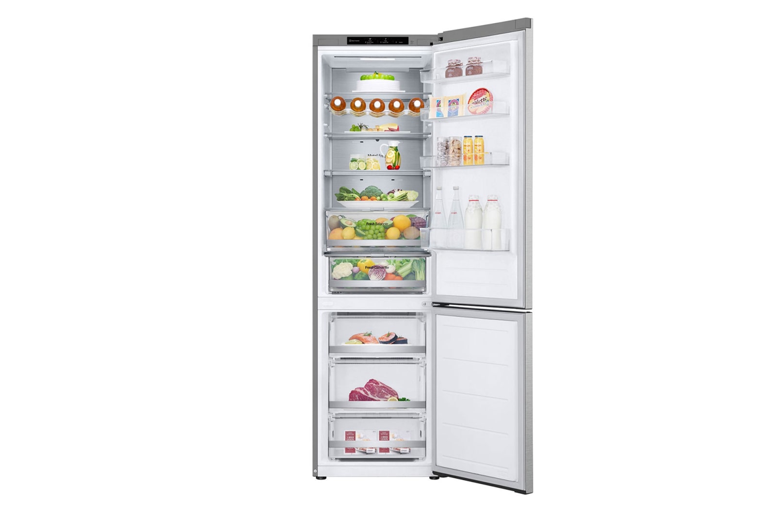 LG Kühl-Gefrierkombination 387L, EEK B, Inverter Linear Kompressor, Total No Frost