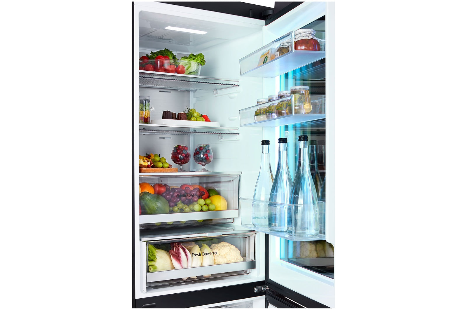 LG MoodUP® Intelligente Kühl-Gefrierkombination mit InstaView, Bluetooth-Lautsprecher & Farbwechsel-LED-Türen