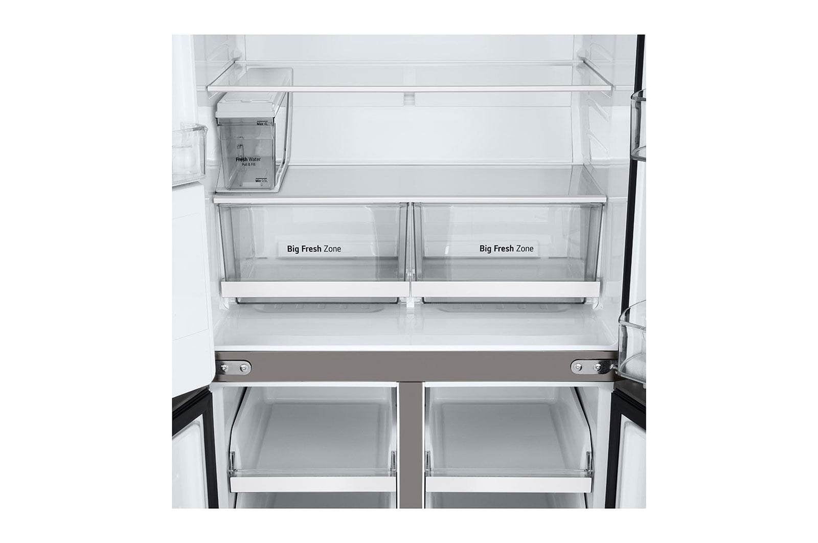 LG SLIM Multi-Door Kühlschrank 506L, Eis- & Wasserspender, Smart Inverter Kompressor