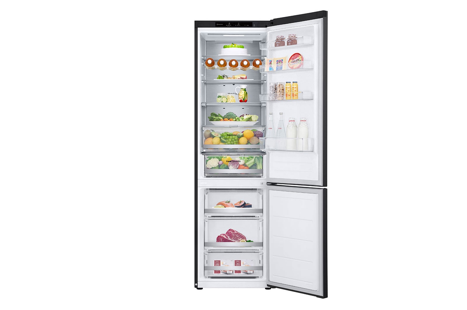 LG Kühl-Gefrierkombination, 387L, 203cm Hoch, Smart Inverter Kompressor, Energieeffizienz B