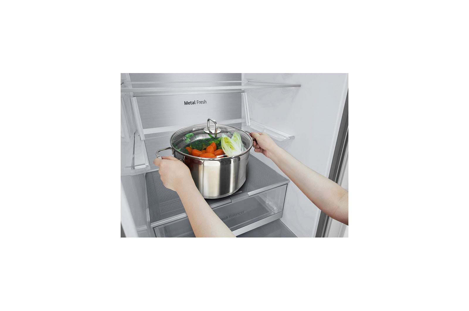 LG Kühl-Gefrierkombination 387L, Smart Inverter Compressor, Total No Frost, Premium Design