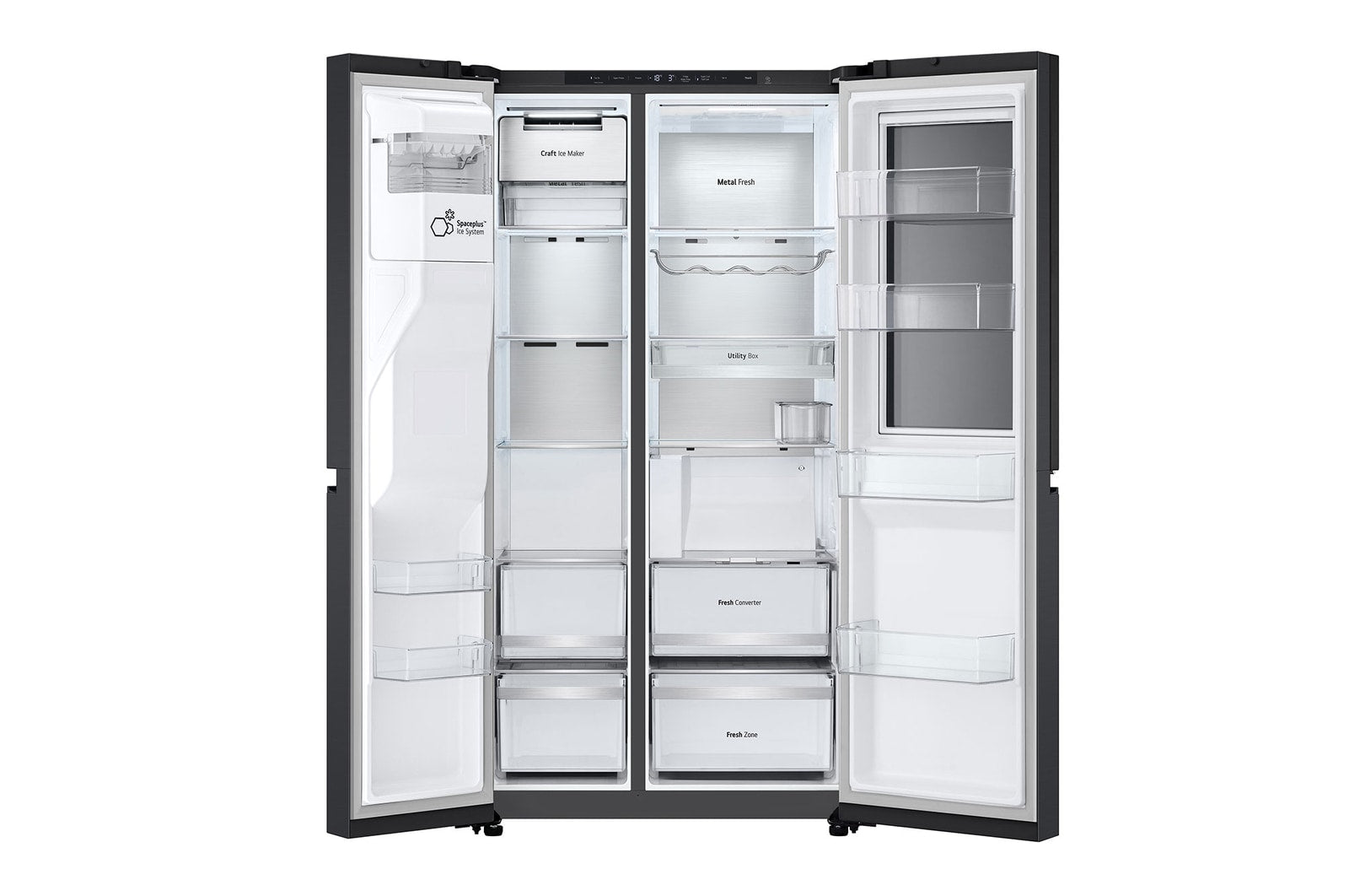 LG InstaView Side-by-Side Kühlschrank: 628L, 179cm, Eis & Wasserspender, Smart