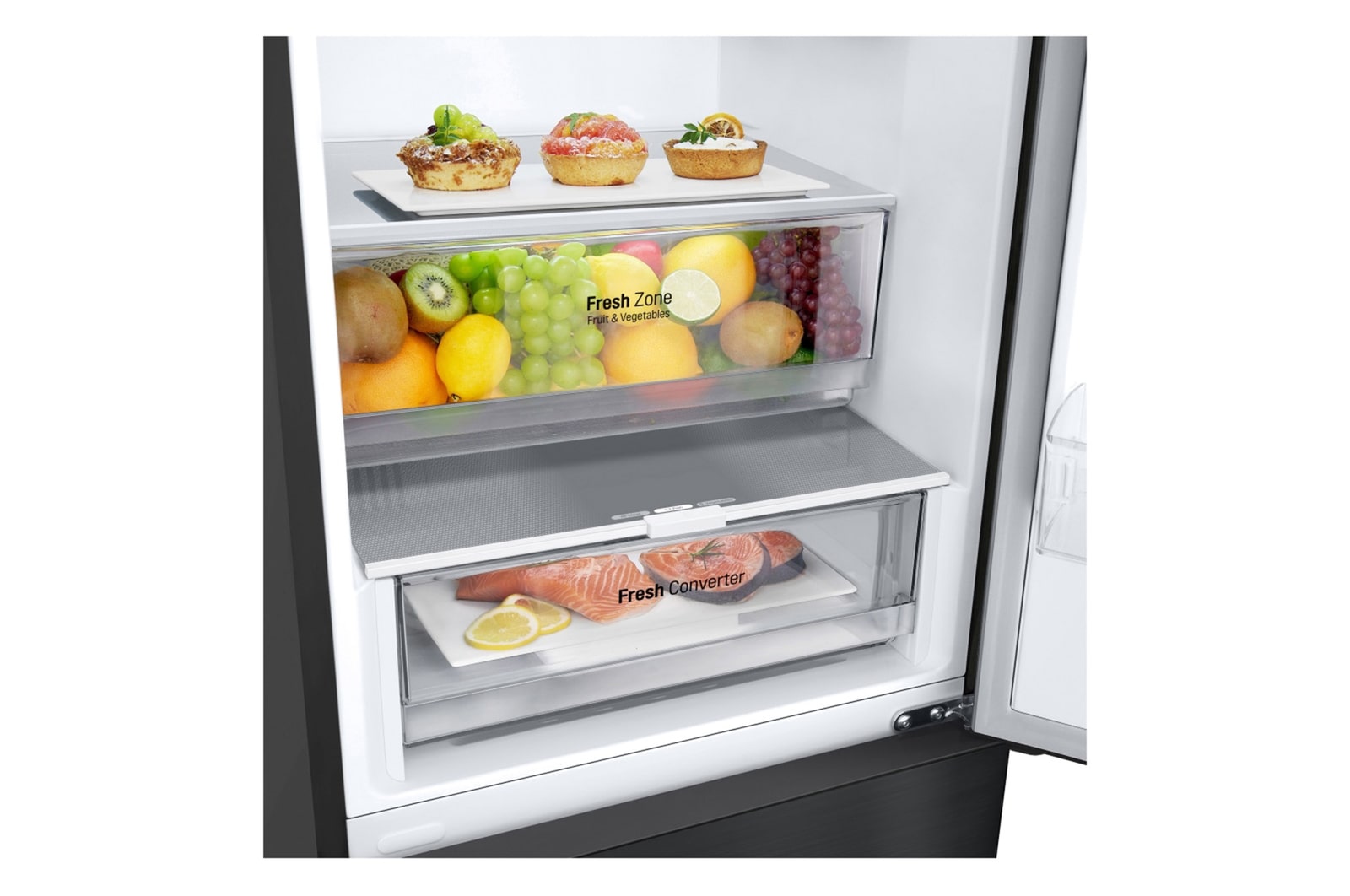 LG GBV22NCCEP Kühl-Gefrierkombination Schwarz – Smart Inverter Compressor®