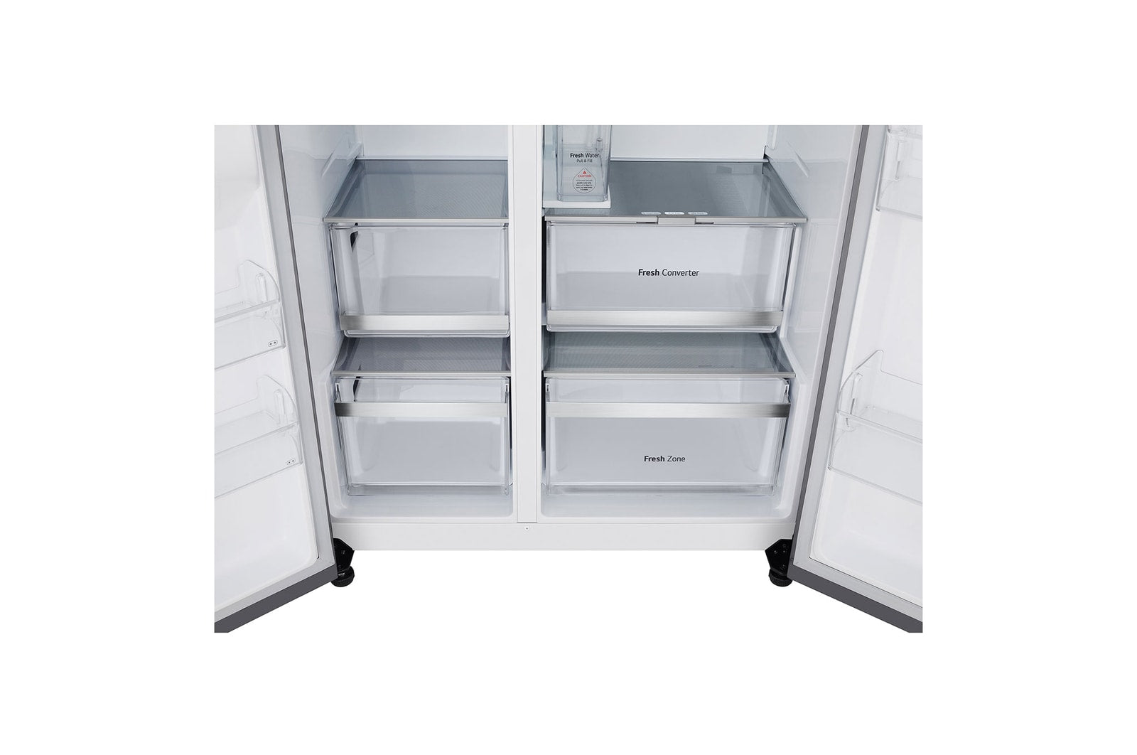 LG InstaView Side-by-Side Kühlschrank, 628L, NoFrost, Eis- & Wasserspender, Smart Inverter