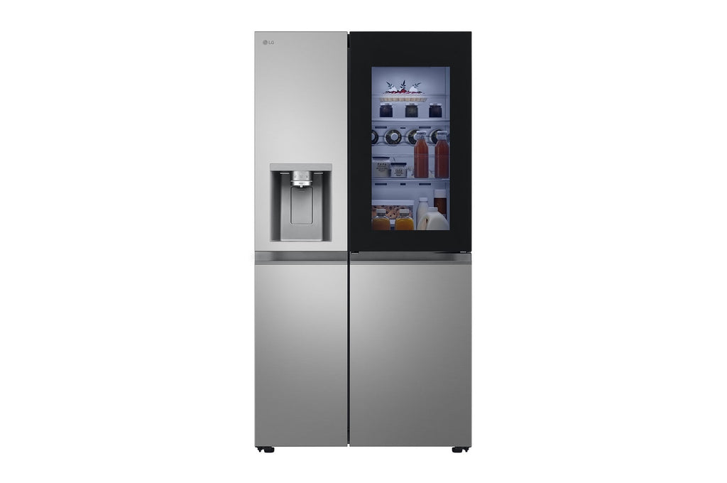 LG InstaView Side-by-Side Kühlschrank mit Eisspender, 628L, Smart Inverter Kompressor