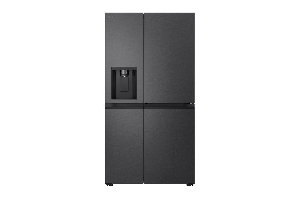 LG Side-by-Side Kühlschrank: 638L, Eis-, Crushed Ice- & Wasserspender, Mattschwarz