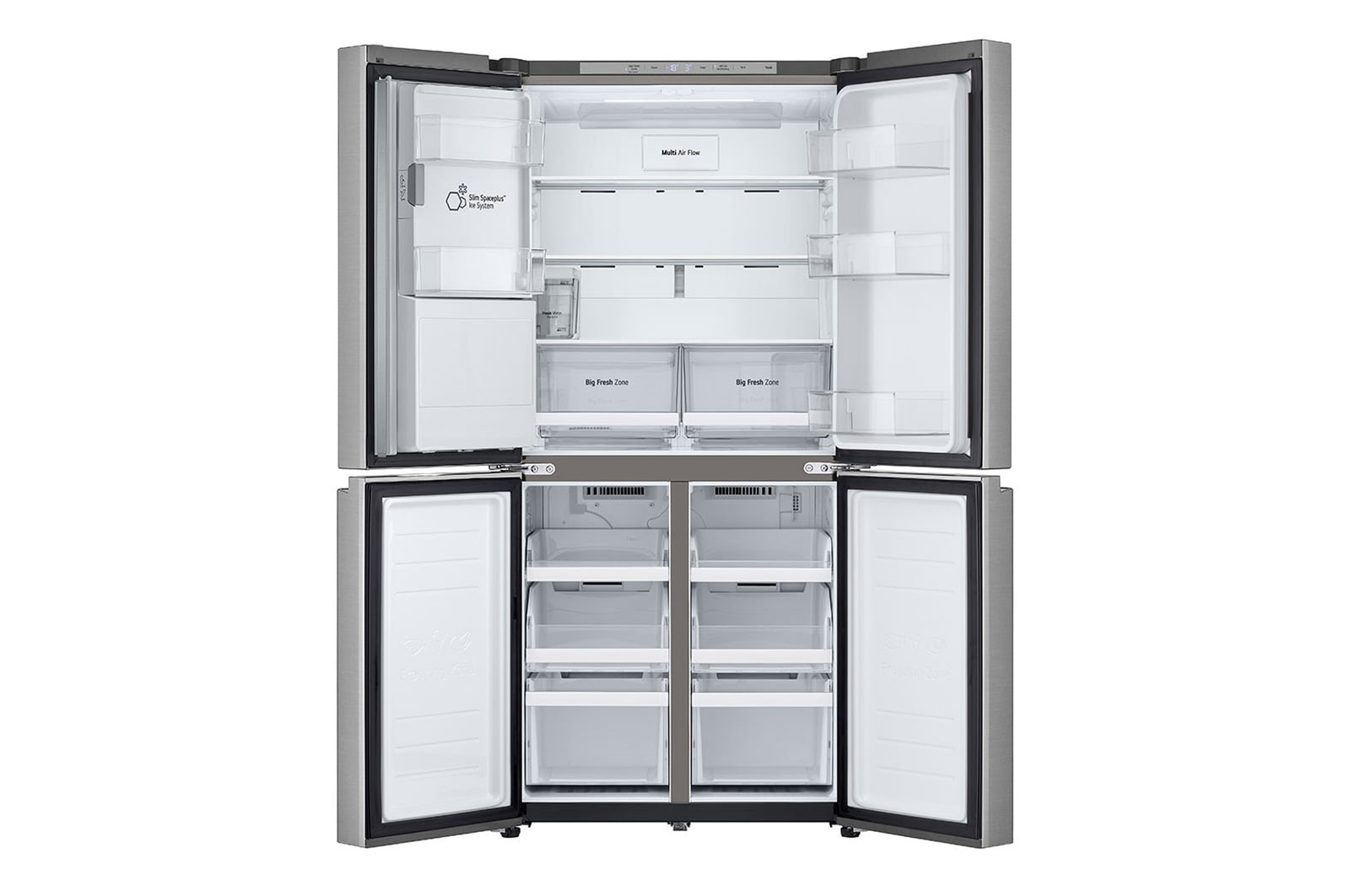 LG SLIM Multi-Door Kühlschrank 506L, Eis- & Wasserspender, Smart Inverter Kompressor
