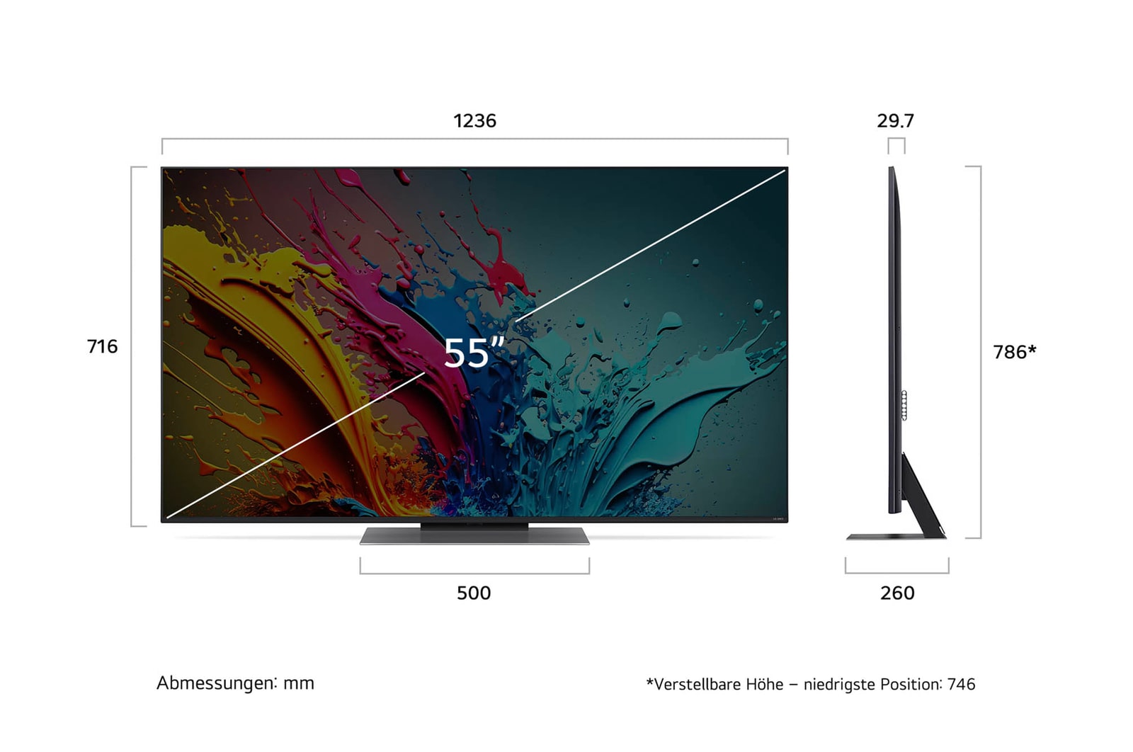 LG 55 Zoll QNED87 4K AI Smart TV α8 QNED Color webOS 24