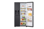 Lade das Bild in den Galerie-Viewer, LG Side-by-Side Kühlschrank GSLE91EVAB: InstaView, Craft Ice, 623L, Black Steel
