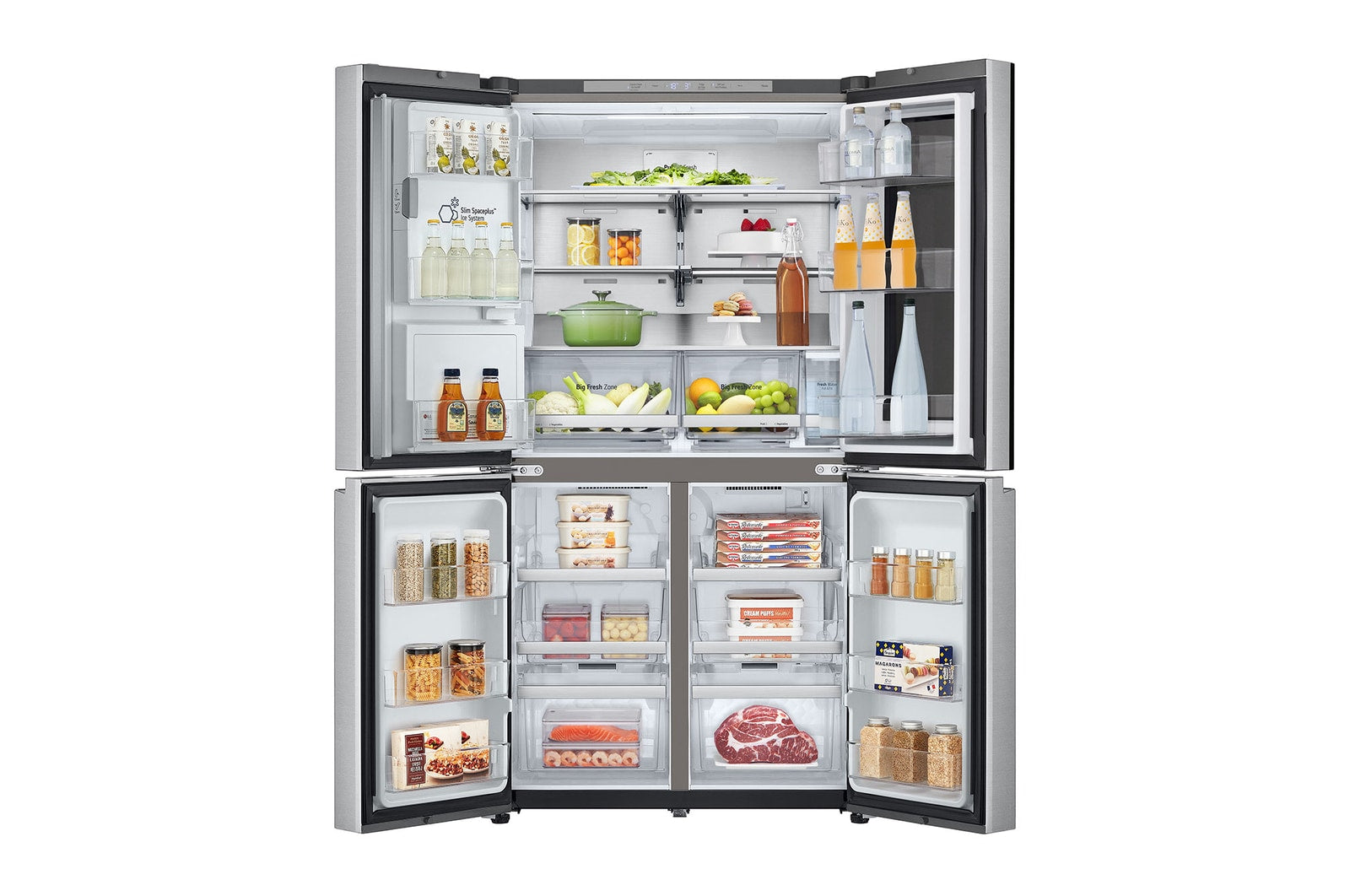 LG InstaView Multi-Door Kühlschrank 637L mit Eis-, Wasser- & Crushed Ice Spender